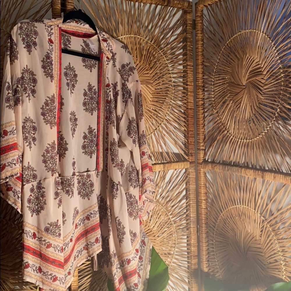 Boho printed kimono